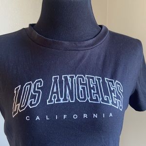 Crop top tee shirt” Los Angeles California”
